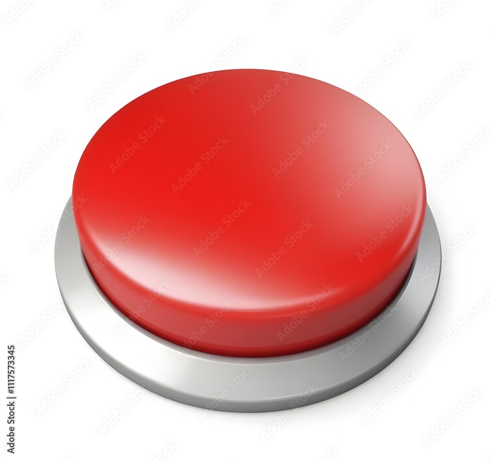 A large red button on a white background A large red button on a white background