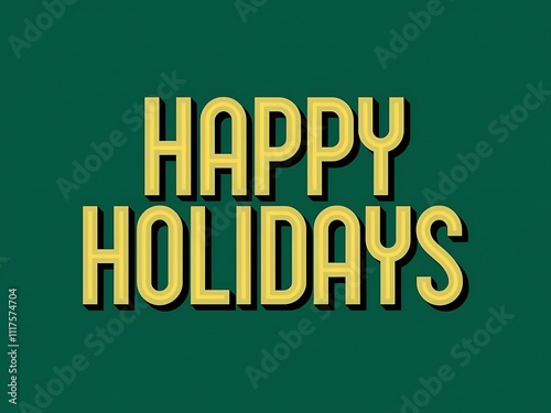 Happy Holidays Festive Greeting Card Design