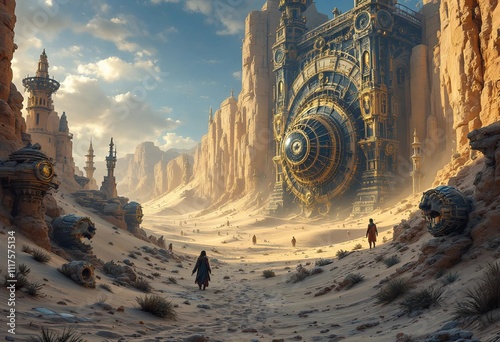 Timeless Desert with Clockwork Mechanisms