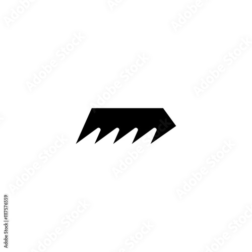 Straight saw blade. Vector logo and icon.