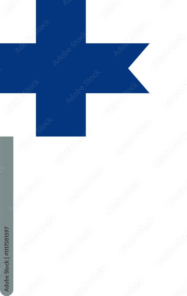 Obraz premium Finland Flag On Crisp Corners