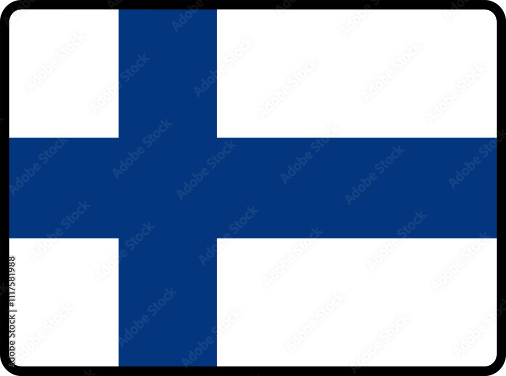 Finland Flag Smooth rectangle icon Finland Flag Smooth rectangle icon