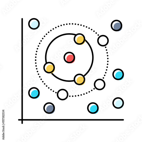 random forest algorithm color icon vector. random forest algorithm sign. isolated symbol illustration