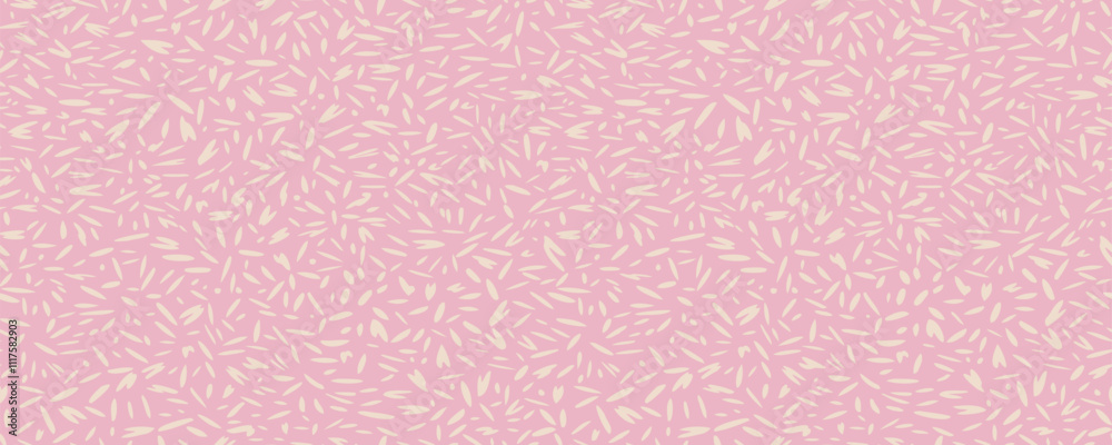 Pastel pink seamless pattern with vector hand drawn spotted. Abstract organic shapes, drops, spots, circles, snowflakes print. Simple painted texture for print.