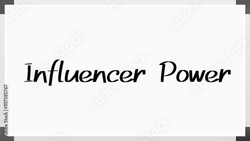 Influencer Power のホワイトボード風イラスト