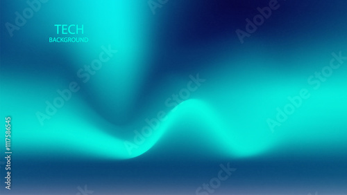 Lines glowing. Abstract background. Green Blue Colour Gradient. Monitor display tech wallpaper. Glowing and reflect neon light. Future technology.