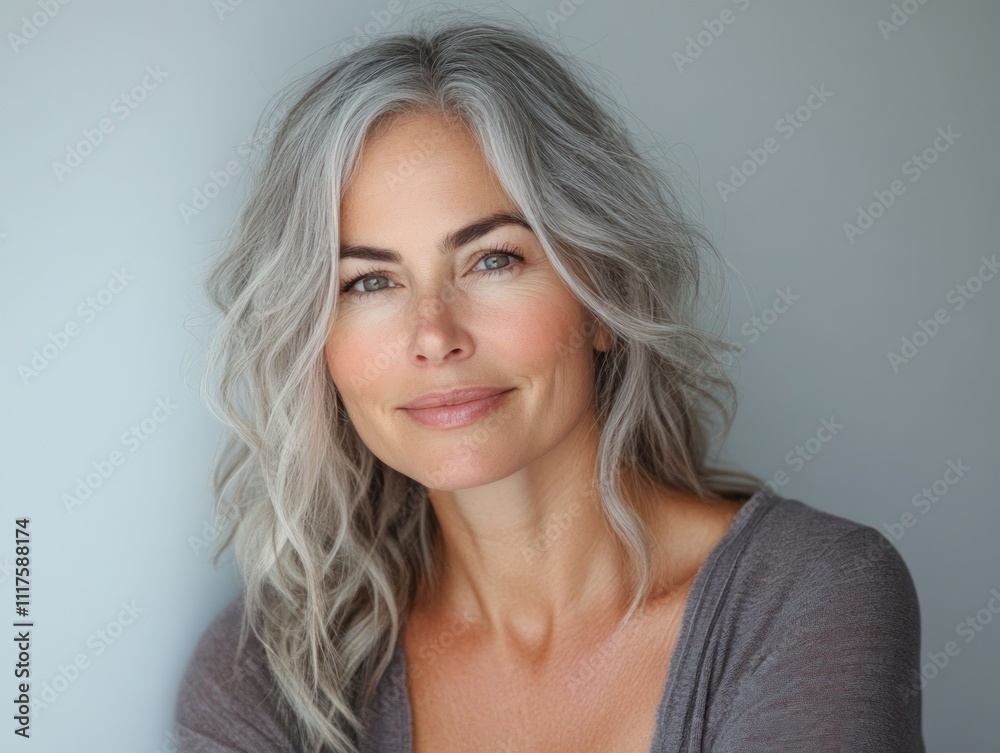 close up photo of a middle aged gray woman, face care, no make up woman close up photo of a middle aged gray woman, face care, no make up woman
