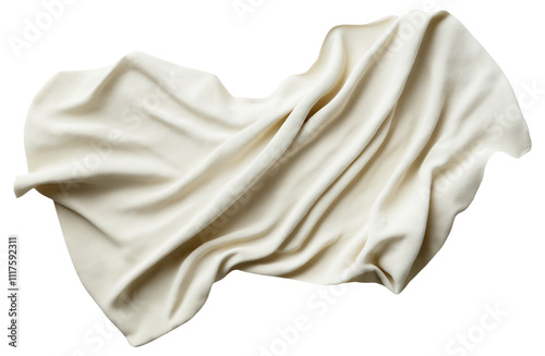 PNG Cream-colored draped fabric