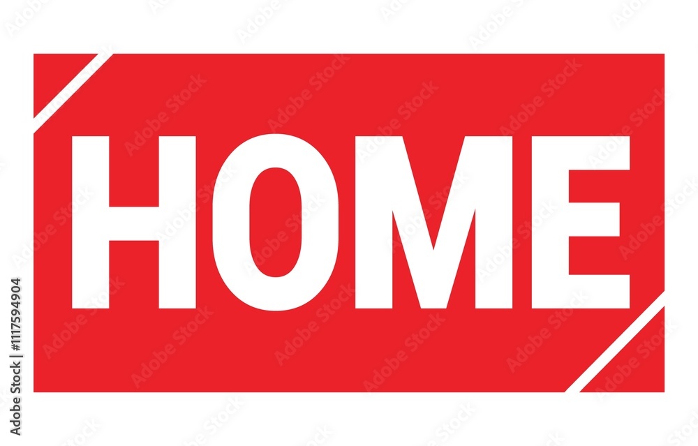 HOME text written on red stamp sign. HOME text written on red stamp sign.