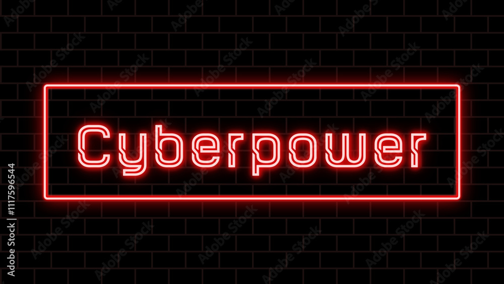 Cyberpower のネオン文字イラスト Cyberpower のネオン文字イラスト