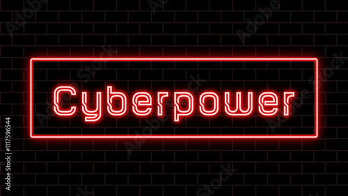 Cyberpower のネオン文字イラスト photo