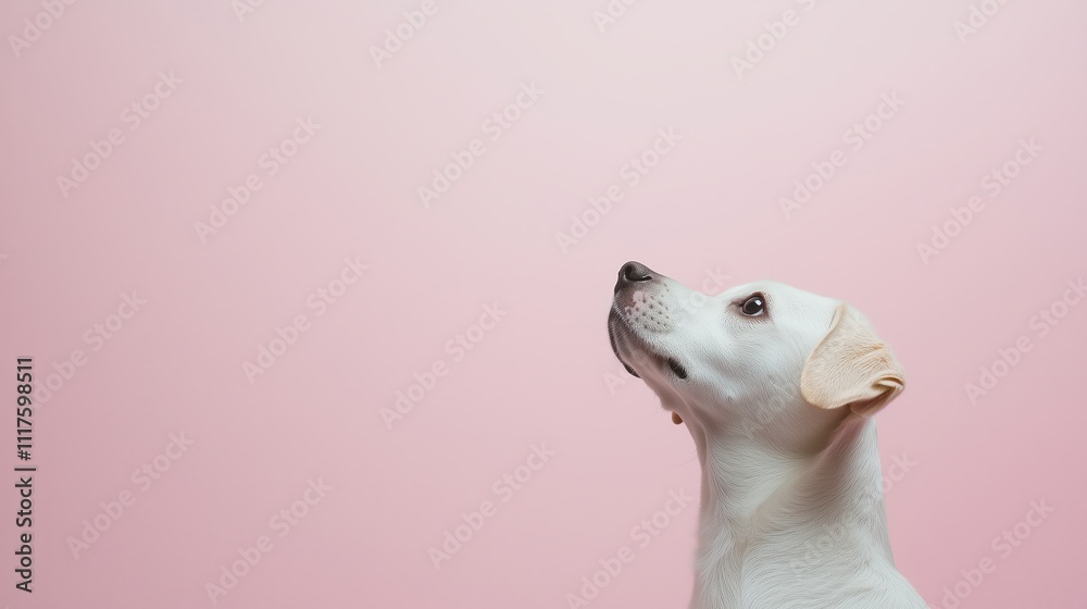 Labrador Dog Portrait on Pink Background for Pet Lovers Labrador Dog Portrait on Pink Background for Pet Lovers