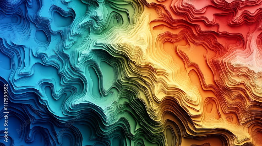 Abstract Three-Dimensional Background with Vibrant Gradients Abstract Three-Dimensional Background with Vibrant Gradients