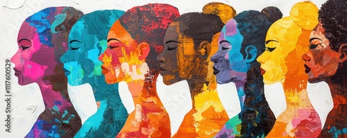 Social Equity and Inclusion Representation: Artistic portrayal of social equity, inclusion, and fairness using stylized diverse imagery.