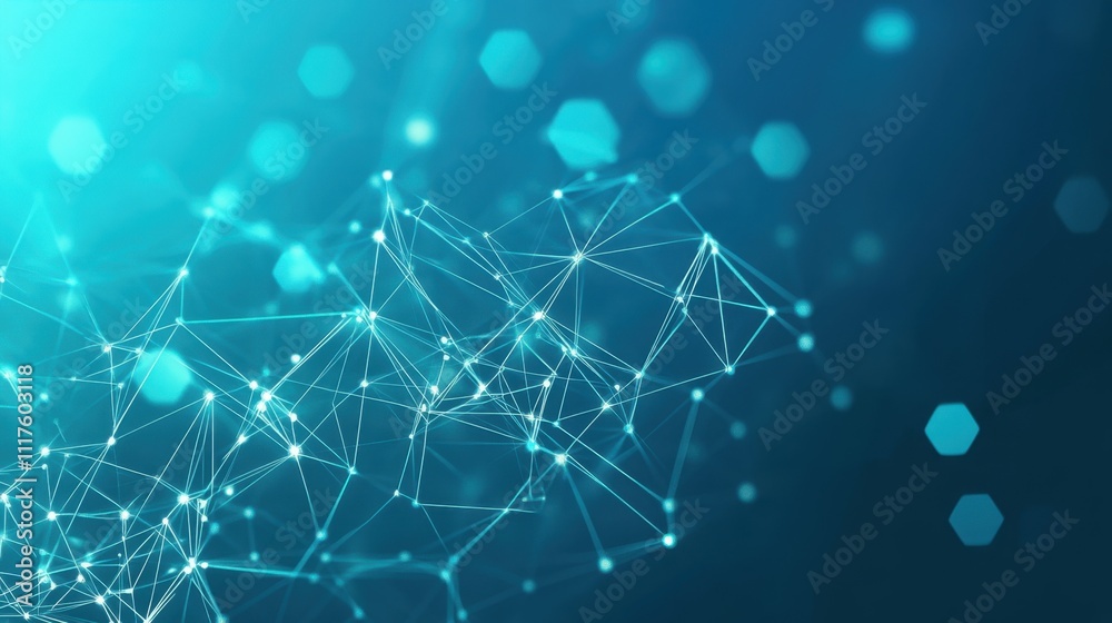 Abstract Teal Network Connection Background. Abstract Teal Network Connection Background.