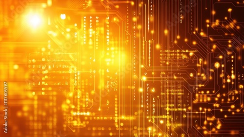 Wallpaper Mural Abstract Glowing Circuit Board Technology Background. Torontodigital.ca