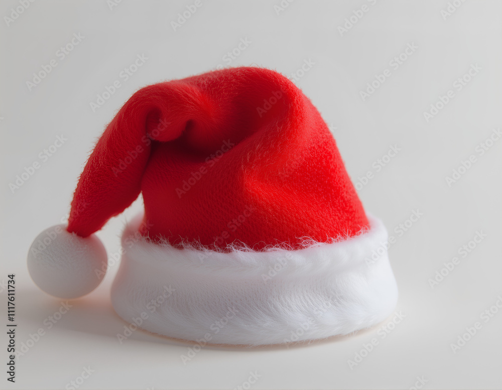 christmas hat, isolated on white background, ideal for Christmas and holiday-themed projects christmas hat, isolated on white background, ideal for Christmas and holiday-themed projects