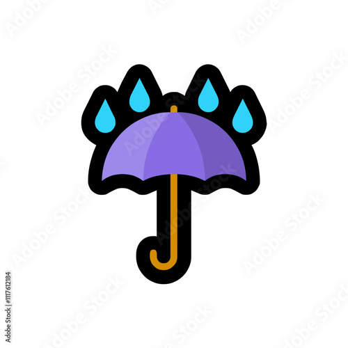 Umbrella with Rain Drops
