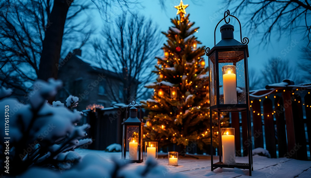 christmas lantern in the city christmas lantern in the city