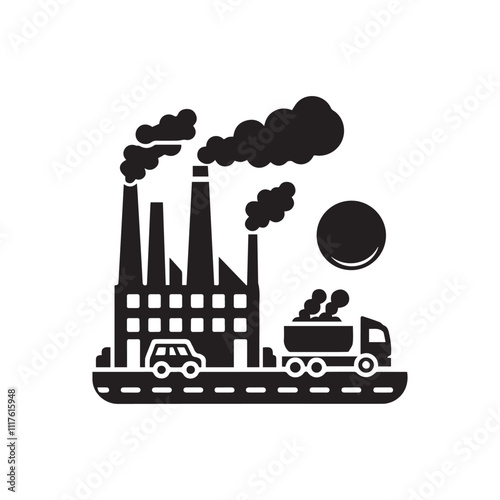 pollution control vector icon symbol design illustration