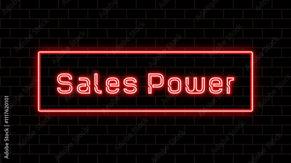 Sales Power のネオン文字イラスト Sales Power のネオン文字イラスト