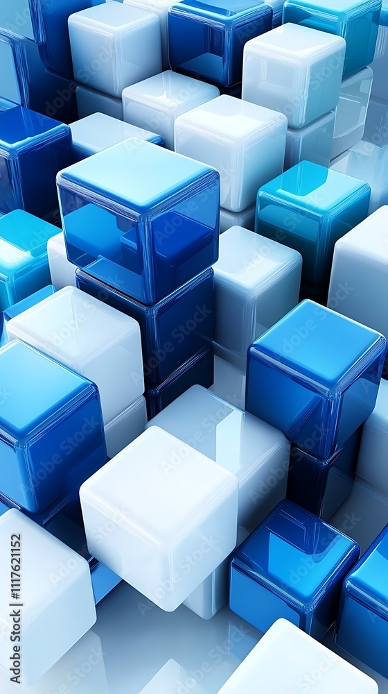 Abstract Cubes Floating in a Vibrant Gradient Background Abstract Cubes Floating in a Vibrant Gradient Background