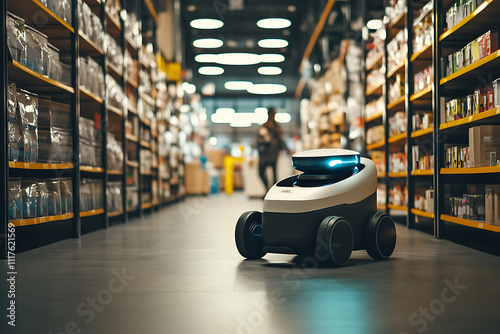 Wallpaper Mural A sleek robot delivering packages or assisting customers in a high-tech retail store, showcasing convenience and efficiency


 Torontodigital.ca