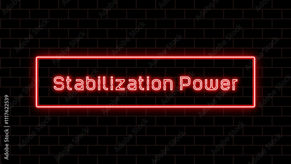 Stabilization Power のネオン文字イラスト