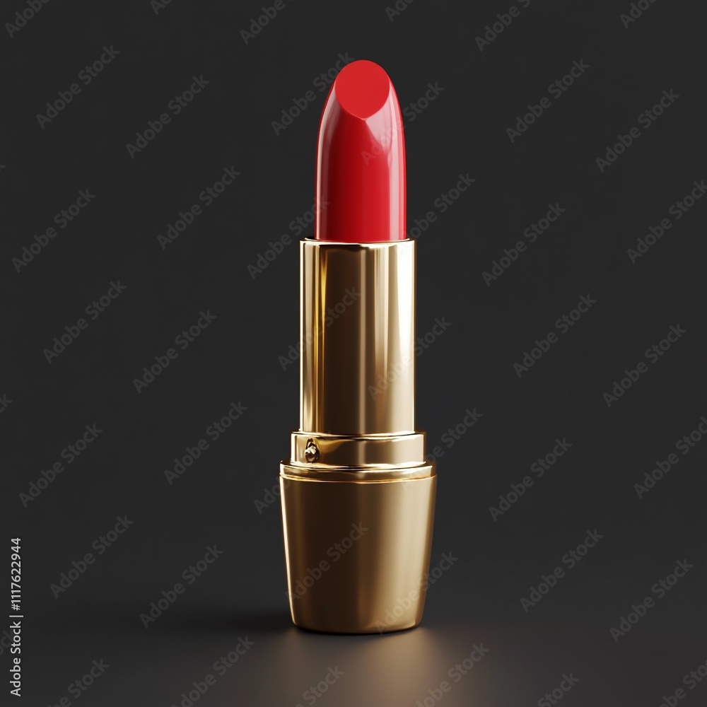 3D Lipstick Case Icon: Luxury Design for Beauty Products illustration 3D Lipstick Case Icon: Luxury Design for Beauty Products illustration