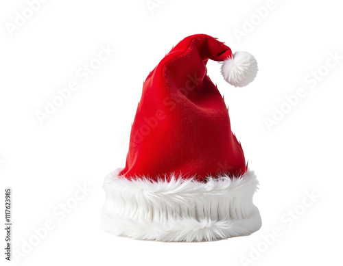 christmas hat, with transparent background, ideal for Christmas and holiday-themed projects photo