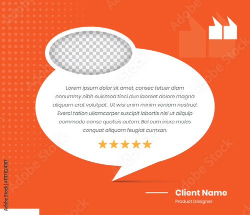 Professional client feedback or customer review social media post template design