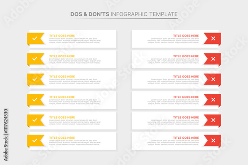 Dos and Don’ts Comparison Modern Infographic Design Template