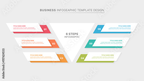 Modern Infographic Design Template with Six Options