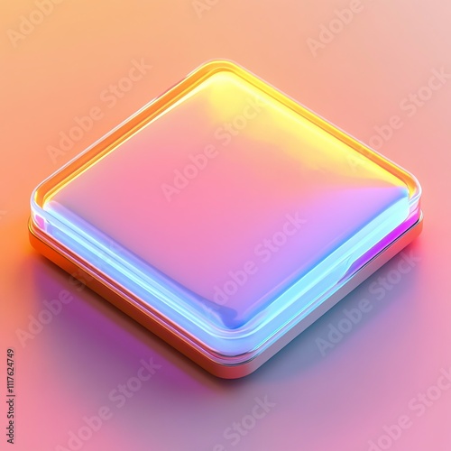 Wallpaper Mural 3D Highlighter Icon: Compact with Radiant Glow Effect illustration Torontodigital.ca