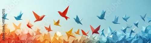 Paper birds symbolize hope, recovery