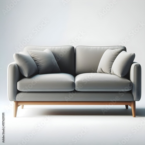 Classic Sofa Armchair Isolated on a White Background 