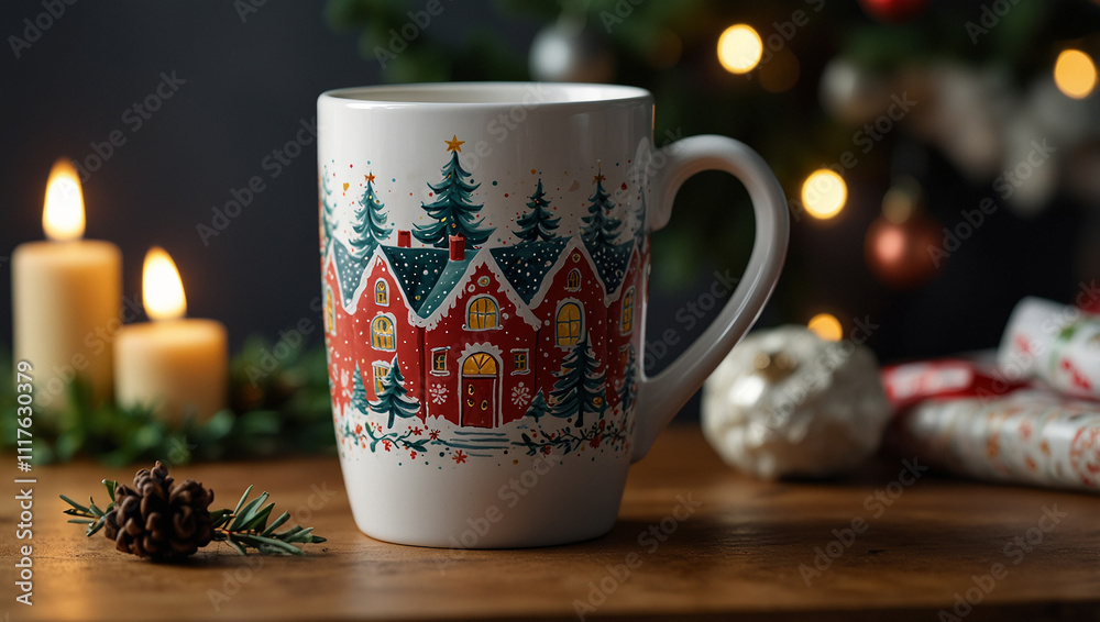Fototapeta premium Tea Cup and Mug for Chirstmas 