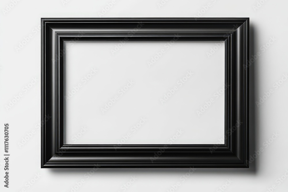 Elegant Black Frame on a White Background Ideal for Artwork Display, Photography, and Creative Projects Elegant Black Frame on a White Background Ideal for Artwork Display, Photography, and Creative Projects