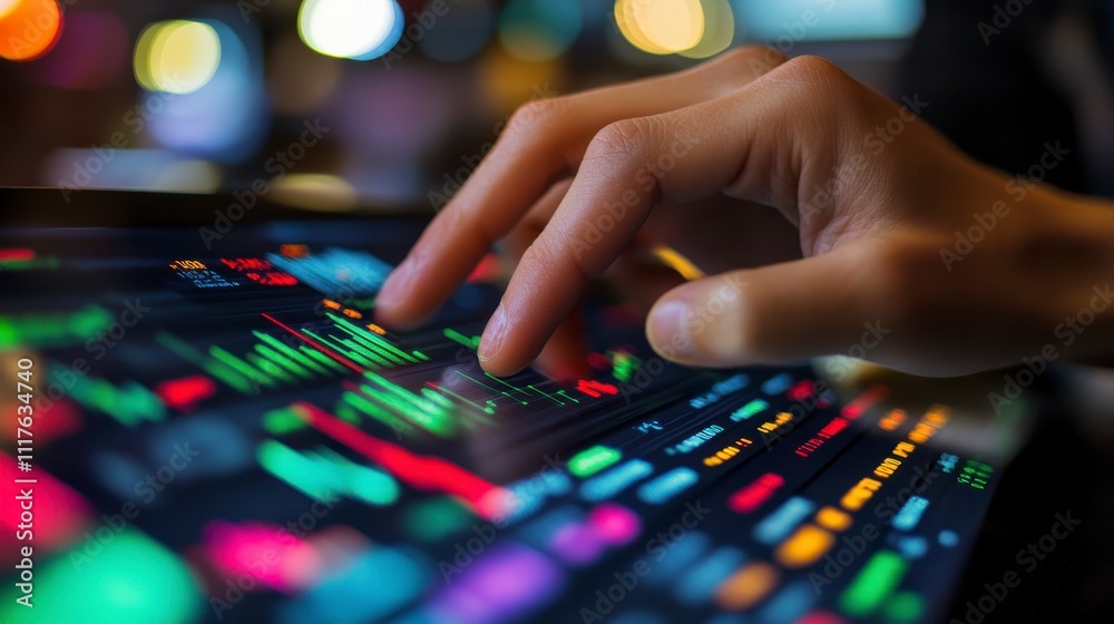 Analyzing stock market data on a touchscreen device Analyzing stock market data on a touchscreen device
