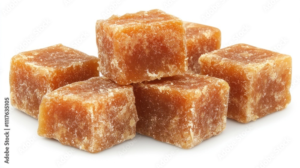 Brown sugar cubes arranged in a cozy display, adding a sweet touch to any culinary setting Brown sugar cubes arranged in a cozy display, adding a sweet touch to any culinary setting