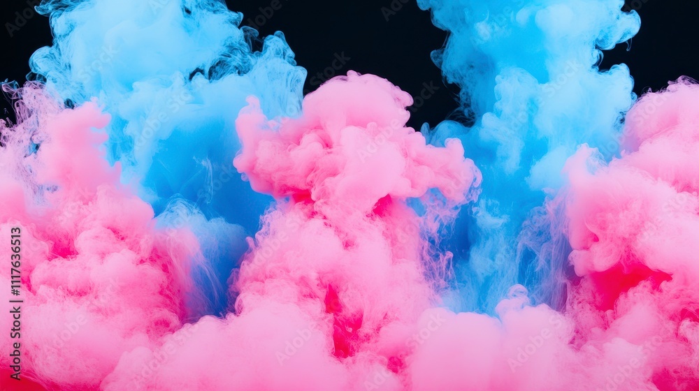 Fototapeta premium colorful smoke patterns in shades of pink and blue