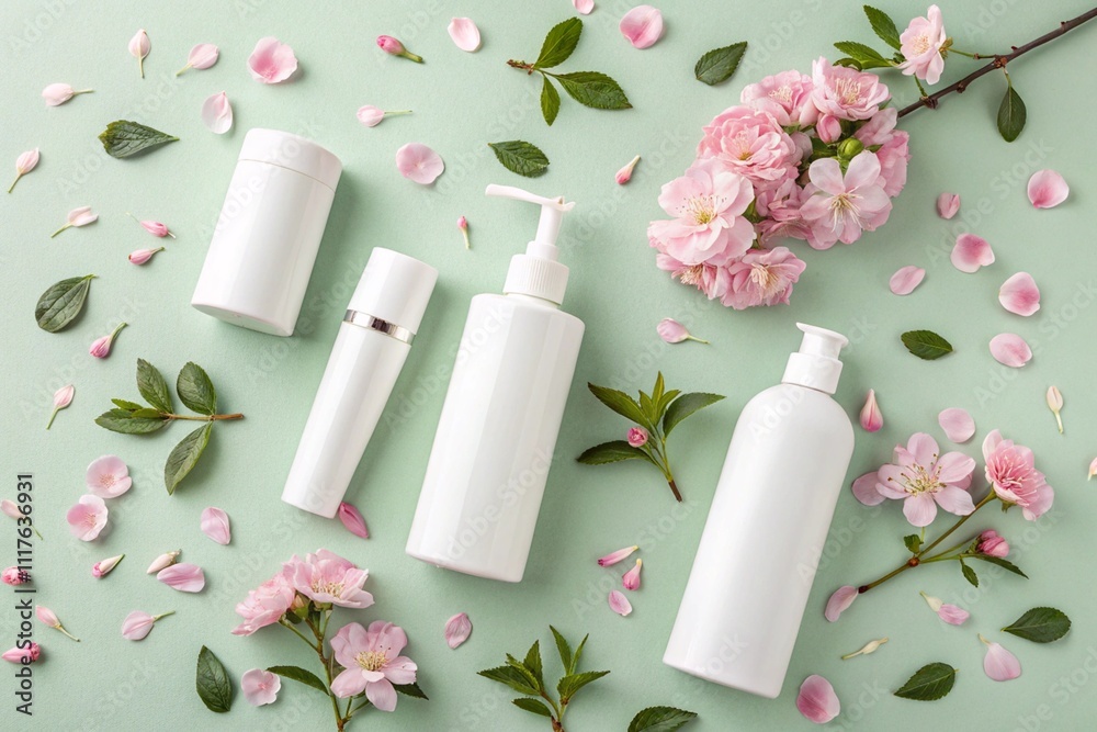 Cosmetic packaging display mockup, Isolated Background. Cosmetic packaging display mockup, Isolated Background.
