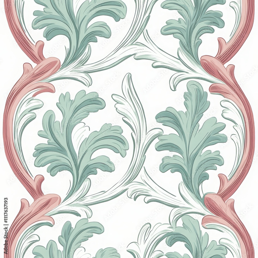 Intricate Floral Renaissance Seamless Pattern Design Intricate Floral Renaissance Seamless Pattern Design