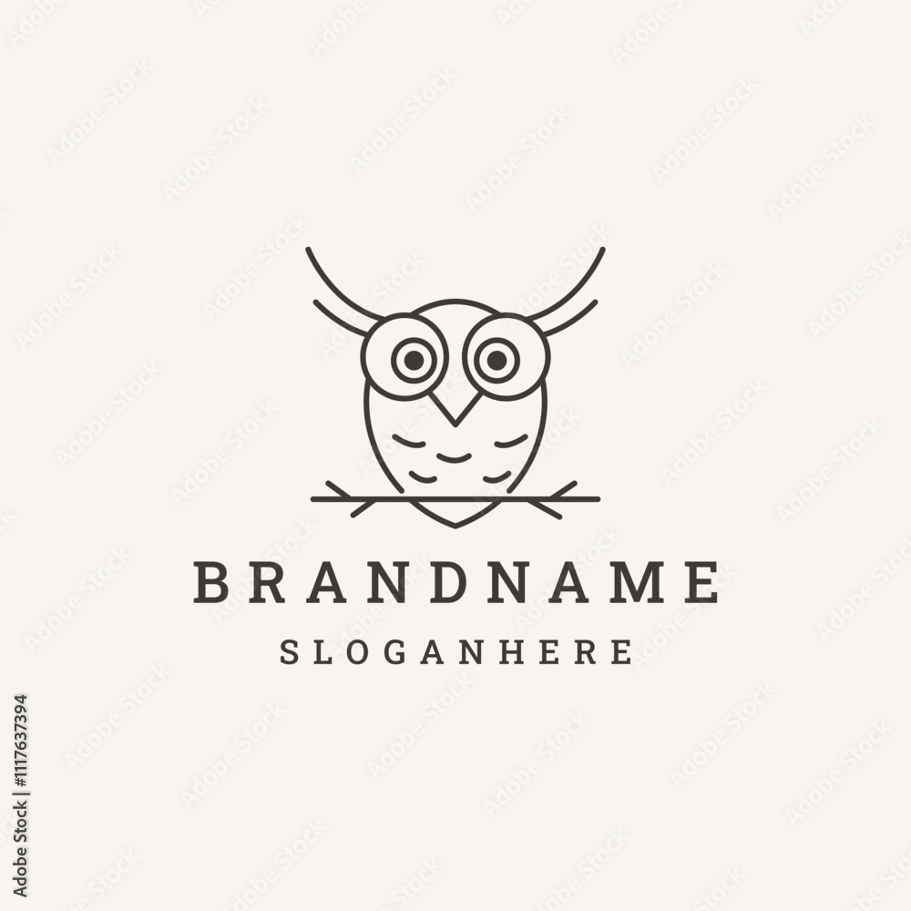 owl logo design vector line illustration owl logo design vector line illustration