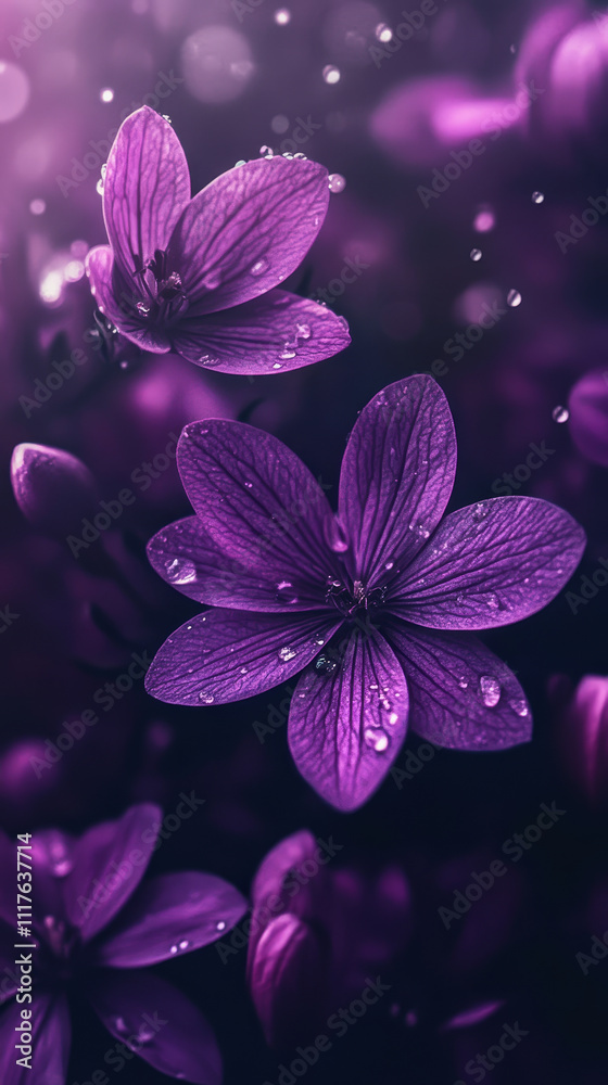 Water drops on flowers Water drops on flowers