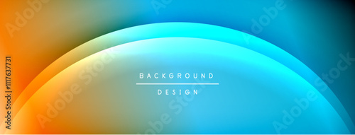 Bright rainbow style color gradient with curve round shape line background. Vector Illustration For Wallpaper, Banner, Illustration, landing page