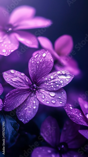 Water drops on flowers