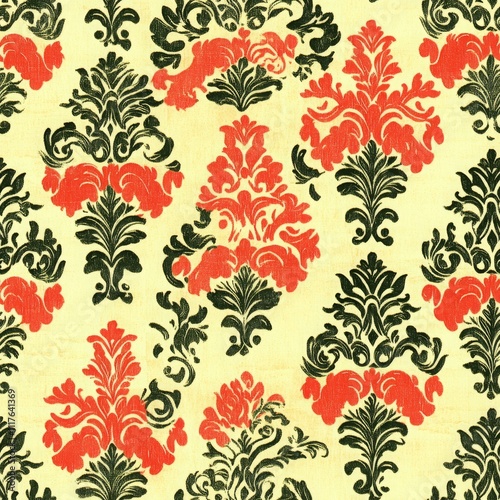 Vintage Floral Pattern with Renaissance Inspiration