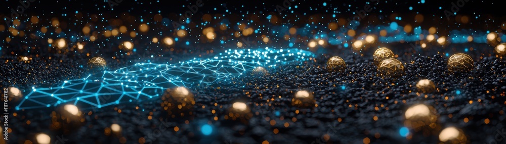 Obraz premium Simulating renewable energy solutions with ai-powered quantum computing in a futuristic lab environment