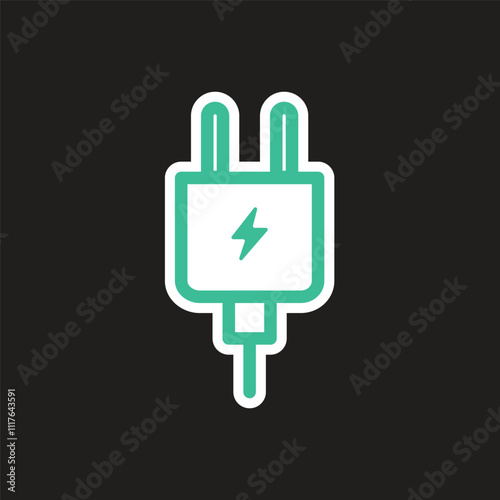 Energy Icons_Electric Plug Monoline Icon